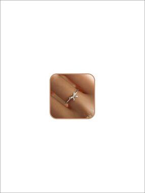 925 Sterling Silver Bow Ring 14k Gold Plated Adjustable